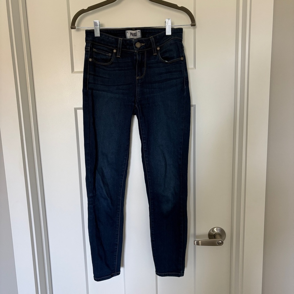 Paige Verdugo Crop Dark Wash Skinny Jeans - Size 26